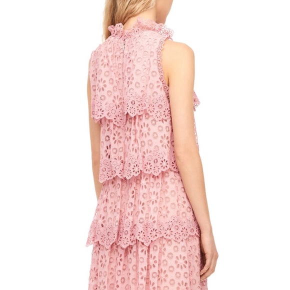 NWT Size 12 Rebecca Taylor Pinwheel Eyelet Tiered Dress - Picture 4 of 6